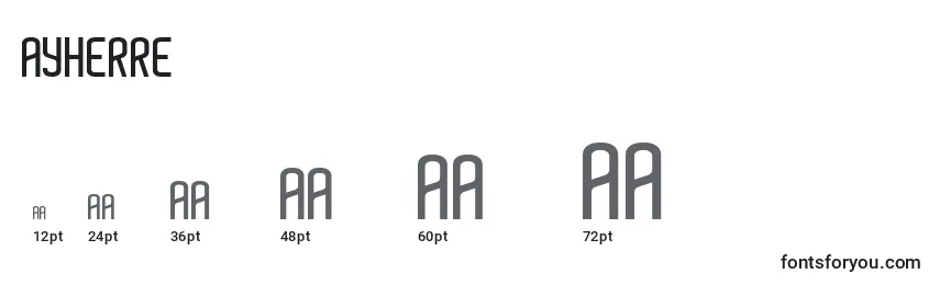 Ayherre Font Sizes