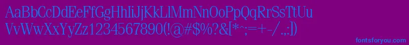 Simeizlight Font – Blue Fonts on Purple Background