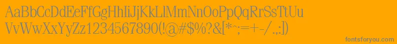 Simeizlight Font – Gray Fonts on Orange Background