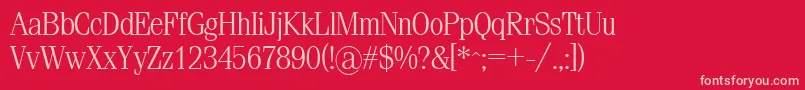 Simeizlight Font – Pink Fonts on Red Background