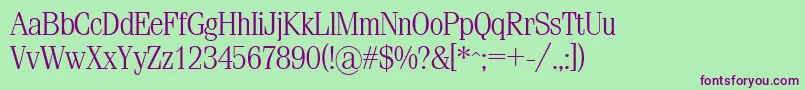 Simeizlight Font – Purple Fonts on Green Background