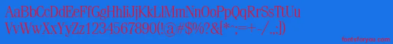 Simeizlight Font – Red Fonts on Blue Background