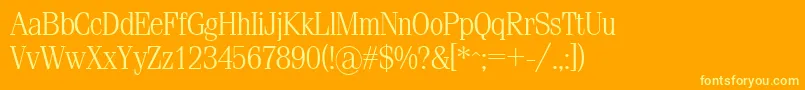 Simeizlight Font – Yellow Fonts on Orange Background