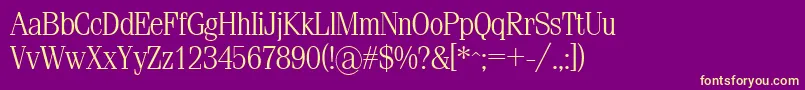 Simeizlight Font – Yellow Fonts on Purple Background