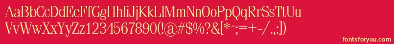Simeizlight Font – Yellow Fonts on Red Background