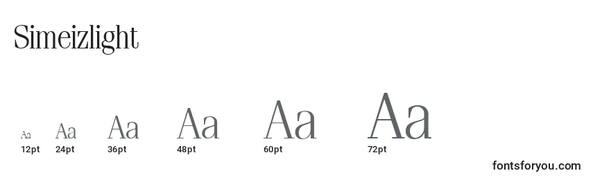 Simeizlight Font Sizes