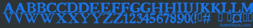 Bedbug Font – Blue Fonts on Black Background