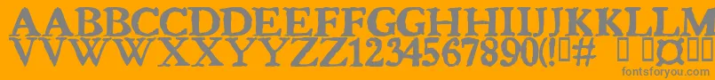 Weitere Informationen zur Bedbug-Schriftart Bedbug-Schriftart – Graue Schriften auf orangefarbenem Hintergrund