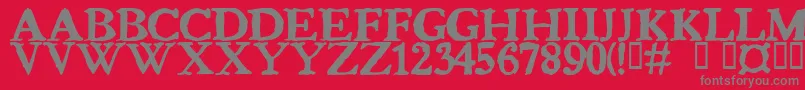 Bedbug Font – Gray Fonts on Red Background
