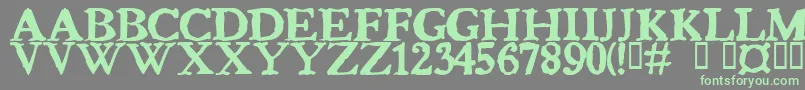 Bedbug Font – Green Fonts on Gray Background