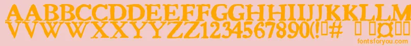 Bedbug Font – Orange Fonts on Pink Background