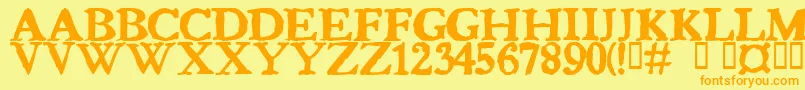 Bedbug Font – Orange Fonts on Yellow Background