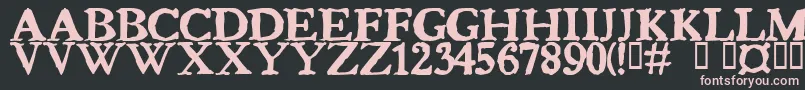 Bedbug Font – Pink Fonts on Black Background