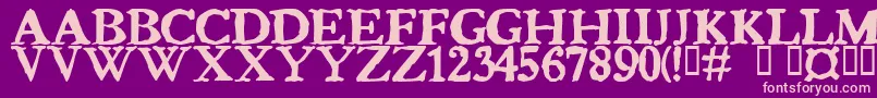 Bedbug Font – Pink Fonts on Purple Background