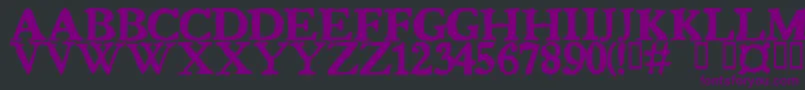 Bedbug Font – Purple Fonts on Black Background
