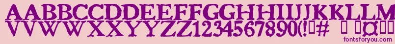 Bedbug Font – Purple Fonts on Pink Background