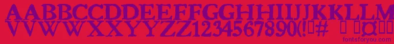 Bedbug Font – Purple Fonts on Red Background