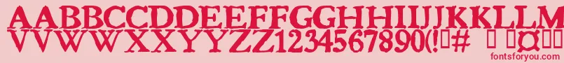 Bedbug Font – Red Fonts on Pink Background