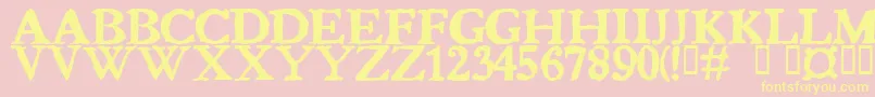 Bedbug Font – Yellow Fonts on Pink Background