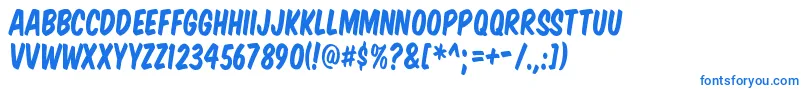 KomikaTitle Font – Blue Fonts on White Background
