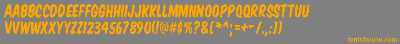 KomikaTitle Font – Orange Fonts on Gray Background