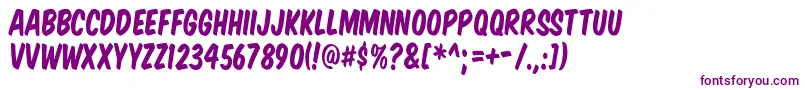 KomikaTitle Font – Purple Fonts on White Background
