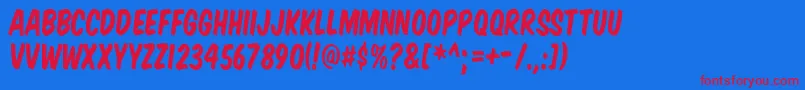 More about KomikaTitle Font KomikaTitle Font – Red Fonts on Blue Background
