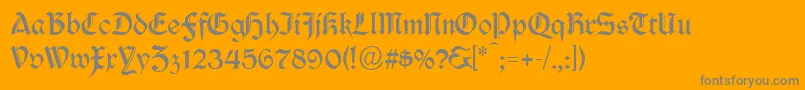 Durwent Font – Gray Fonts on Orange Background