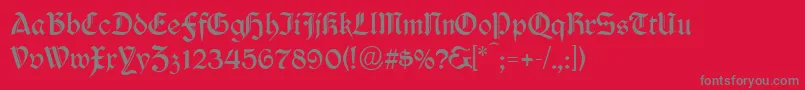 Durwent Font – Gray Fonts on Red Background