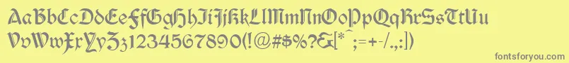 Durwent Font – Gray Fonts on Yellow Background