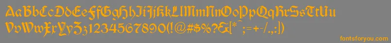 Durwent Font – Orange Fonts on Gray Background