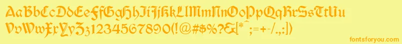 More about Durwent Font Durwent Font – Orange Fonts on Yellow Background