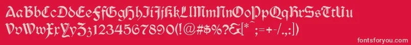 Durwent Font – Pink Fonts on Red Background