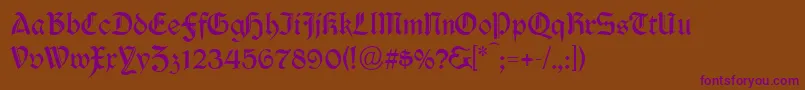 Durwent Font – Purple Fonts on Brown Background