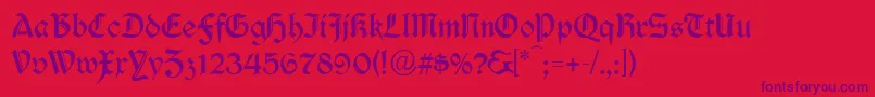 Durwent Font – Purple Fonts on Red Background
