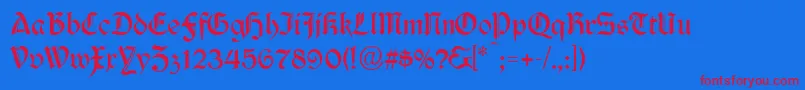 Durwent Font – Red Fonts on Blue Background
