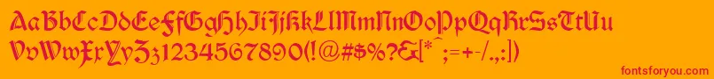 Durwent Font – Red Fonts on Orange Background