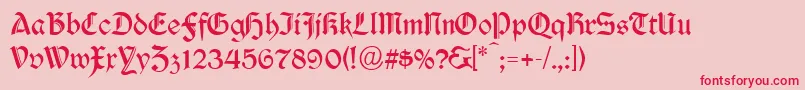Durwent Font – Red Fonts on Pink Background