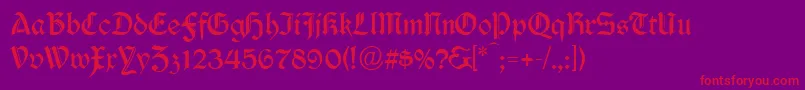 Durwent Font – Red Fonts on Purple Background