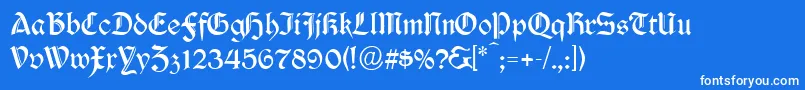 Durwent Font – White Fonts on Blue Background