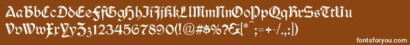 Durwent Font – White Fonts on Brown Background