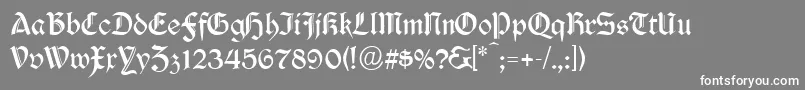 フォントDurwent – 灰色の背景に白い文字