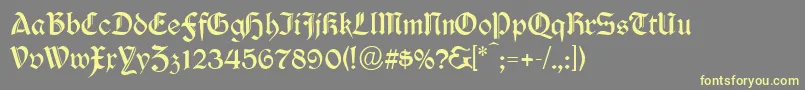 Durwent Font – Yellow Fonts on Gray Background