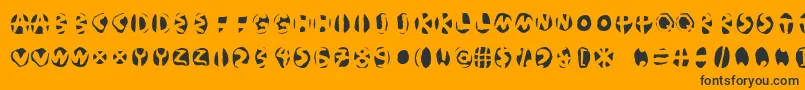 Masdasilnegativec Font – Black Fonts on Orange Background