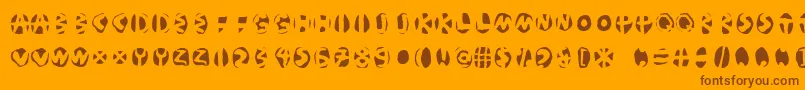 Masdasilnegativec Font – Brown Fonts on Orange Background