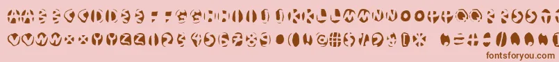 Masdasilnegativec Font – Brown Fonts on Pink Background