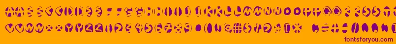 Masdasilnegativec Font – Purple Fonts on Orange Background