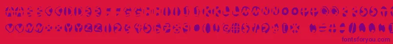 Masdasilnegativec Font – Purple Fonts on Red Background