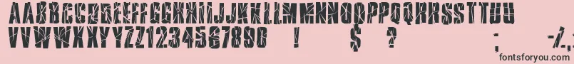 Rupturedsans Font – Black Fonts on Pink Background