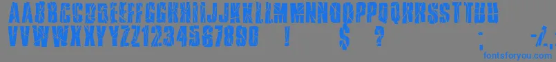 Rupturedsans Font – Blue Fonts on Gray Background